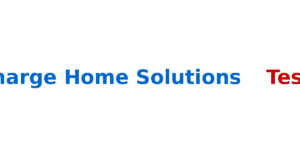 Charge Home Solutions and Tesla logos for electrician and EV charger installation services