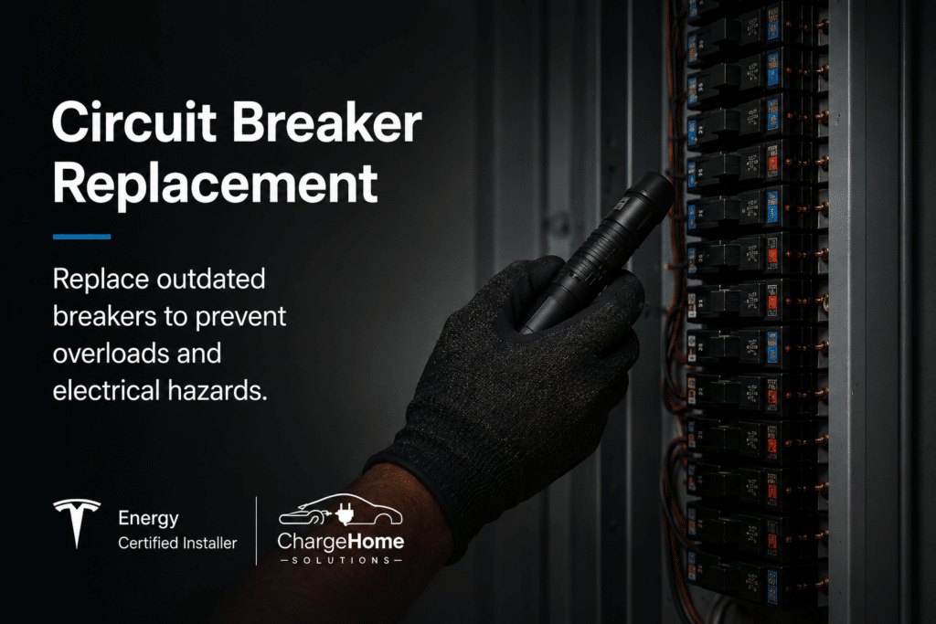 Circuit Breaker Replacement - Charge Home Solutions, Tesla Energy Certified Installer