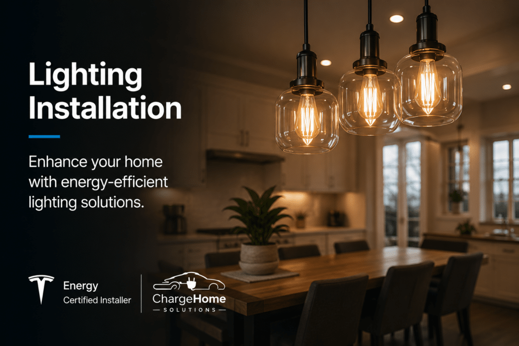 Lighting Installation - Charge Home Solutions, Tesla Energy Certified Installer