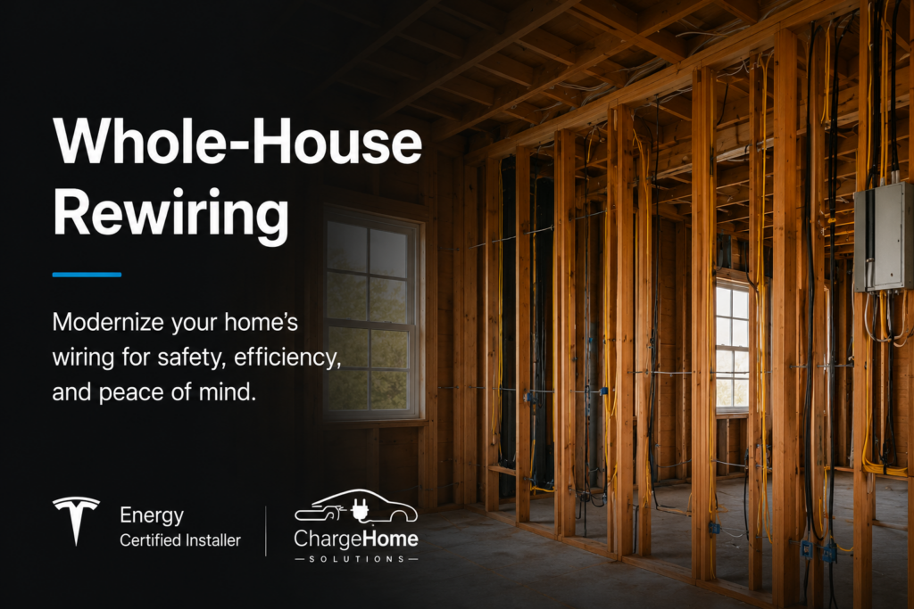 Whole-House Rewiring - Charge Home Solutions, Tesla Energy Certified Installer